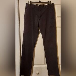 Kenneth Cole Reaction Mens Straight Leg Pants 32x32 Black Flat Front Repreve
